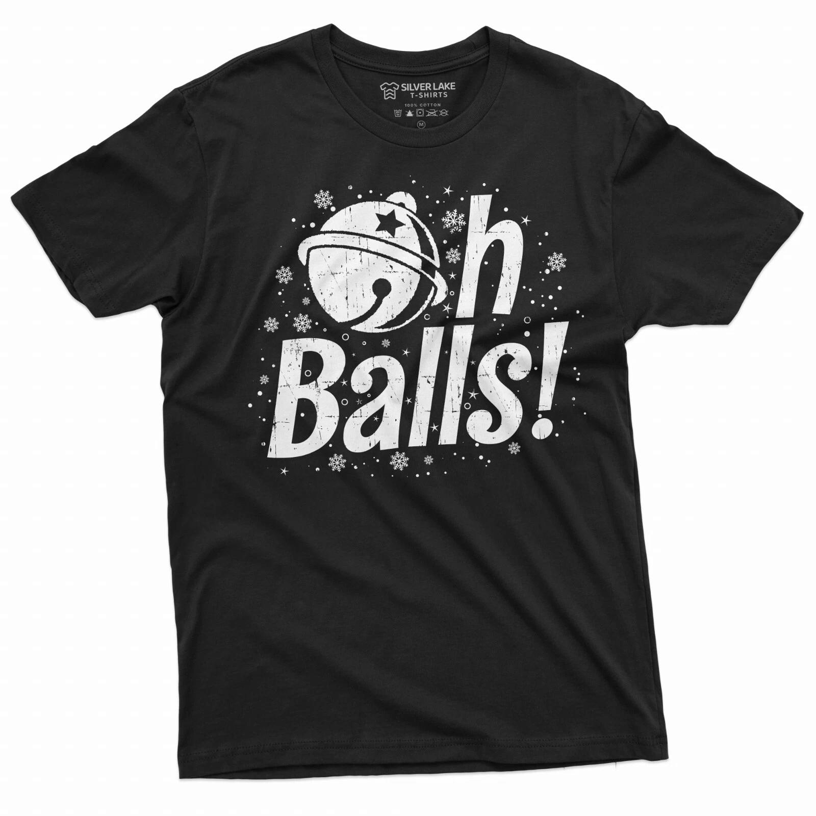 Oh Balls Shirt Christmas T-Shirt Funny Xmas Tee Christmas Balls T Shirt XXL