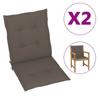 Day and Night - Day and Night Garden Chair Cushion Low Backrest 2 Pcs Taupe Oxford Fabric