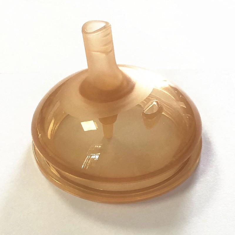 Wide-Mouth Silicone Baby Bottle with Handle, Anti-Colic, Breastfeeding Mimic, Gravity Ball for Weaning.