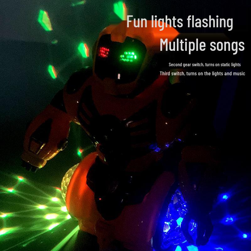 360° Rotating Electric Robot Toy with Lights & Music for Kids