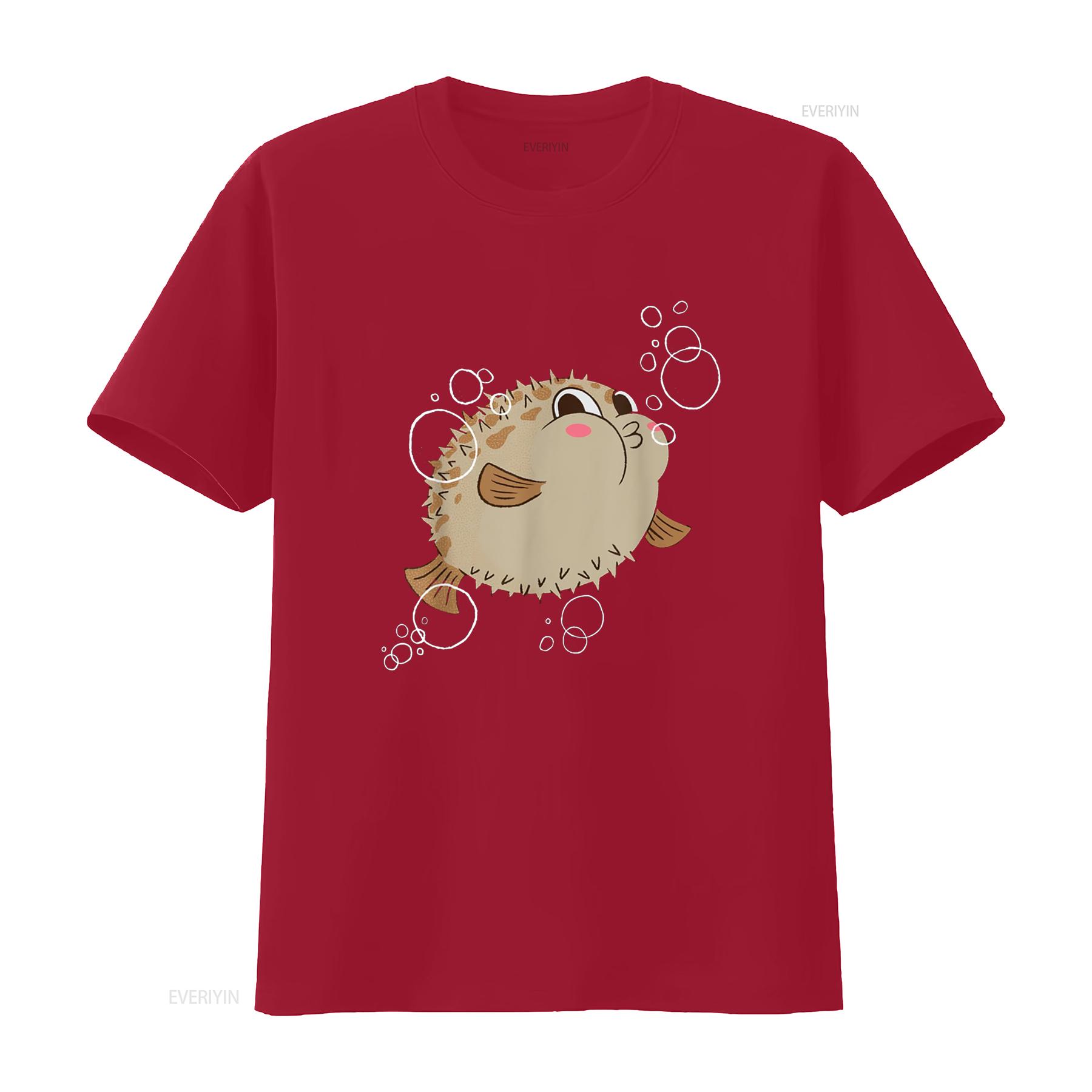 

Puffer Fish Blowfish Bubbles T Shirt vintage Washed Top For Everyday Wear Breathable streetwear Comfortable fashion Stylish S