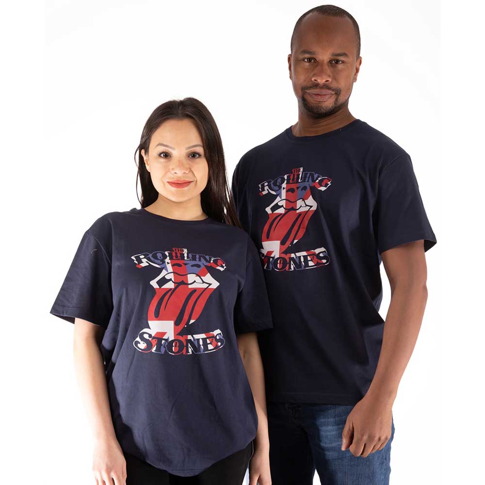 The Rolling Stones Unisex-T-Shirt mit Union Jack-Logo für Erwachsene
