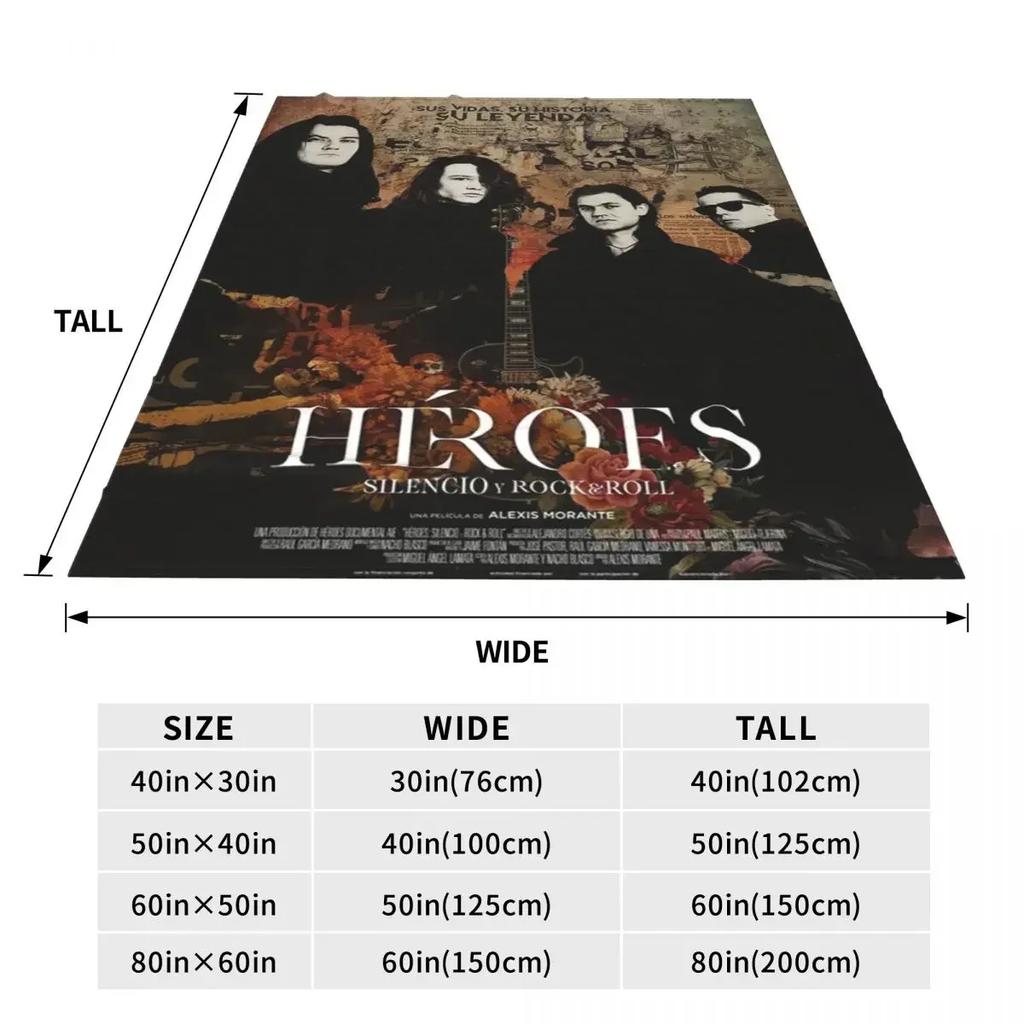 Heroes Del Silencio Warm Soft Blanket Spanish Rock Band Picnic Bedding Throws Winter Design Flannel Bedspread Sofa Bed Cover