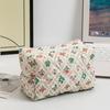 Floral Print Travel Portable Minimalist Large Capacity Soft Storage Makeup Bag