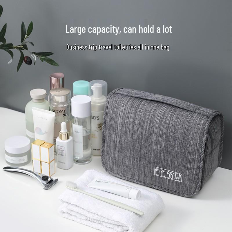 Cationic Hanging Toiletry Bag: Wet/Dry Separation Frosted Makeup Travel Organizer