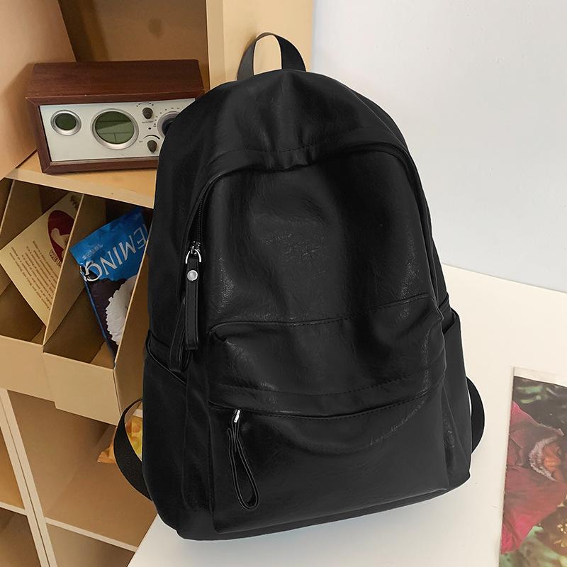 Ladies Bookbag Rucksack Women Large Capacity Backpack Purses High Quality PU Leather Female Vintage School Bags Travel Bagpack