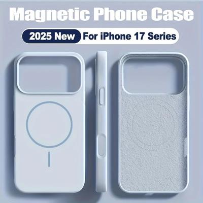 Liquid Silicone For Magsafe Phone Case For iPhone 17 Pro Max 17Pro Air Original Magnetic Wireless Charge Protective Soft Cover