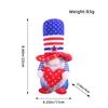 Patriotic Flag Dwarf Doll: Striped Faceless Ornament for Independence Day