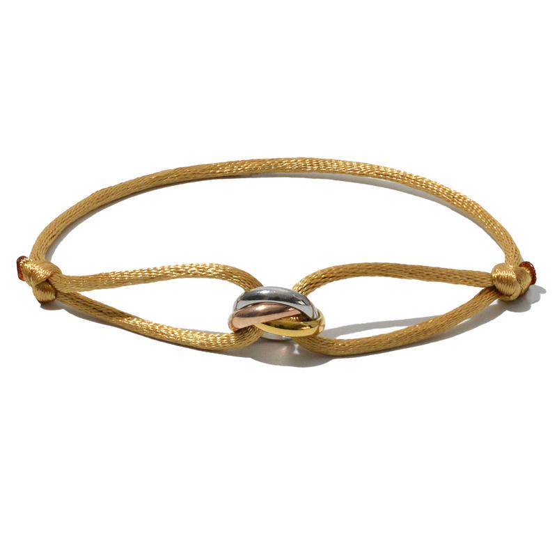 Bracelet 3 Stainless Steel Metal Buckle Bracelet Adjustable Rope Classic Bracelet for Men Friendship Jewelry Gift for Women