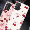 Cherry Bow Phone Case for Samsung A54 A57 A37 A17 A14 A15 A12 A24 A34 A55 A35 A25 A52S A07 A05S A04S A22 A32 A72 Galaxy Note 20