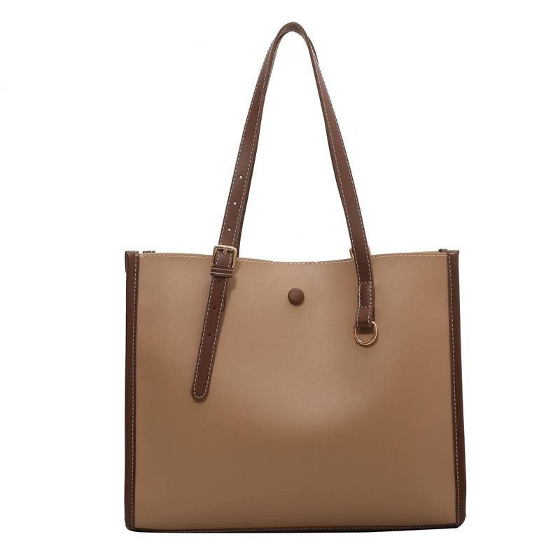 Solid Big Color Capacity Bag Pu Inner Pocket Soft Structure Work Travel Bags