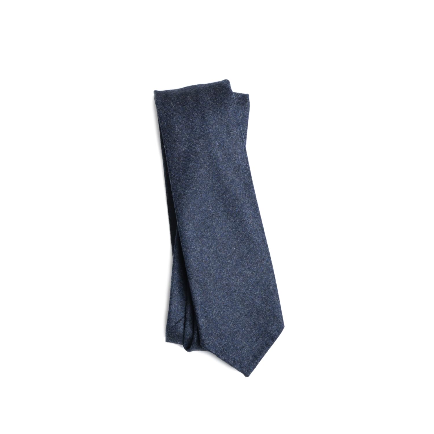 [Y&TAILOR] Necktie [Quattro Piege] Wool CANONICO SUPER100 S WOOL Three-fold Hand-rolled Brand Y&TAILOR (Mixed Navy)
