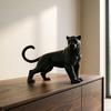 3D-gedrucktes Black Panther Ornament Mini Matt Schwarz Schreibtischdekoration Dschungeltierfigur für Kinder, Spielzeuggeschenk für Jungen und Mädchen