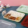 Horned Pansy Divided Disposable Plastic Lunch Boxes