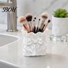 Eye Shadow Brush Case Satin Bow Bag Makeup Holder, 3D Printed Beauty Tool Organizer Holder for Desk, Large Bowknot Pouch Pencil Storage Container