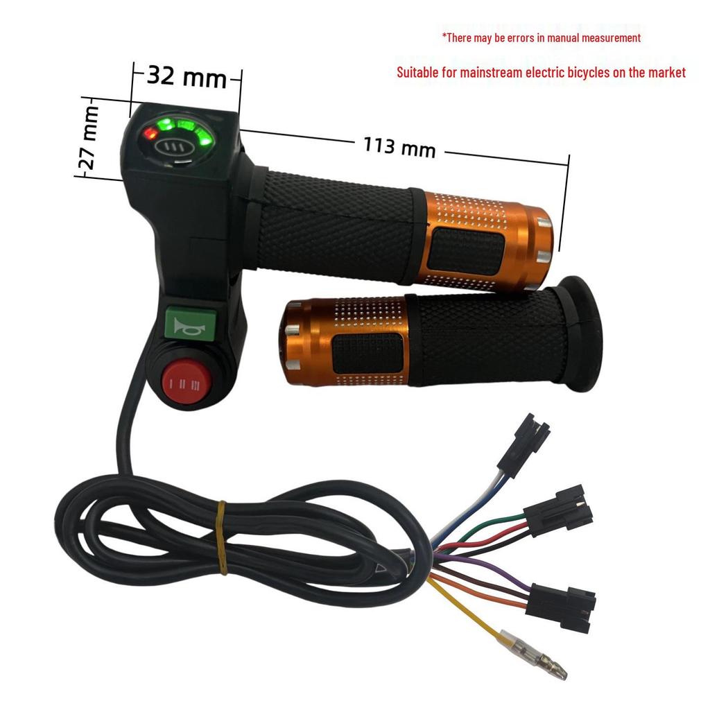 Elektrofahrzeug Gasgriff mit Vier-Lampen-Anzeige, Dreigang-Steuerung, Hupe und Spannungsanzeige