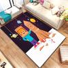 Cartoon  Astronaut Beautiful Painting Carpet for Living Room Large Area Rug Black Soft Carpet Home Decoration Mats Boho Rugs