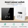 100-240V Smart Light Switch Infrared Wave Induction Touchless Neutral Wire Required 8cm Sensing Distance for Living Room Bedroom