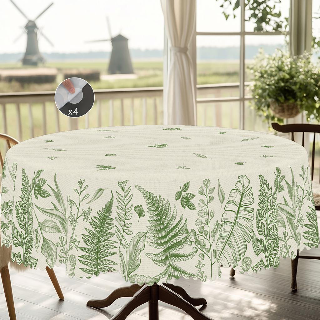 1 Stück Floral Runde Quadratische Tischdecke Wasserdicht Retro Rosen Design Frühling Sommer Zuhause Küche Picknick Geschenk