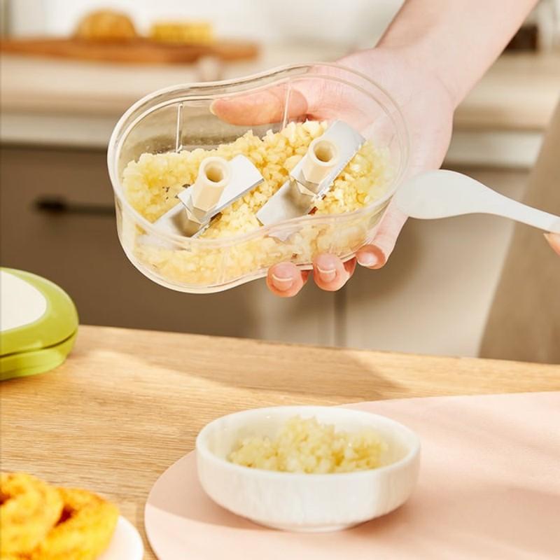 Manual Garlic Cutter Multi-Functional Hand-Pushed Garlic Masher Detachable Easy To Clean Vegetable And Fruit Chopper