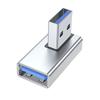 USB 3.0 Male To Female 90 Degree Right Angle Extension Adapter USB Upward Connector Data Sync for Laptop PC USB Fan