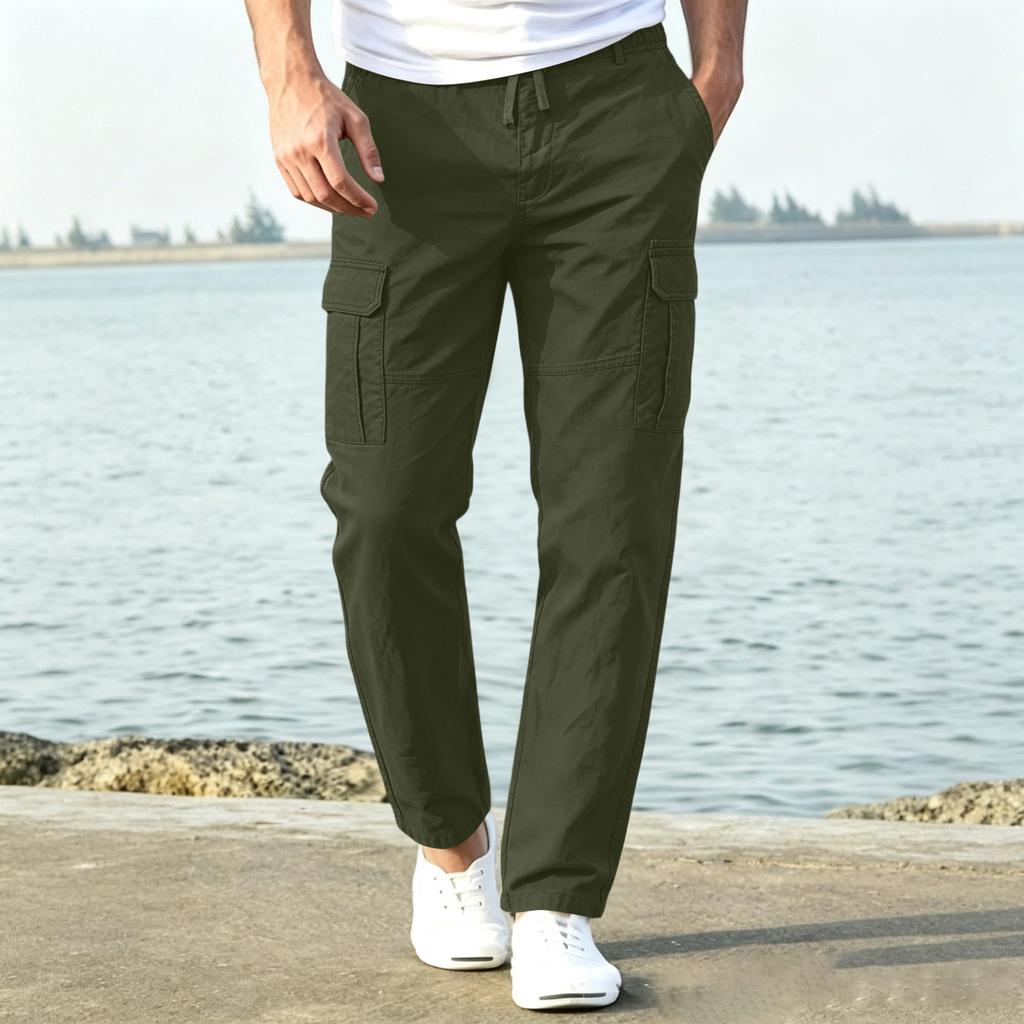 Men's Casual Cargo Pants with Multiple Pockets Color for Everyday Wear