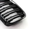 Glossy Black Front Hood Grill Grille Double Line Kidney Auto Body Trim for E46 320i 323i 325i 328i 330i 4 Door Sedan