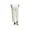 Adidas Solid Color Knitted Cropped Casual Pants Women Bottoms Off-White HR8394