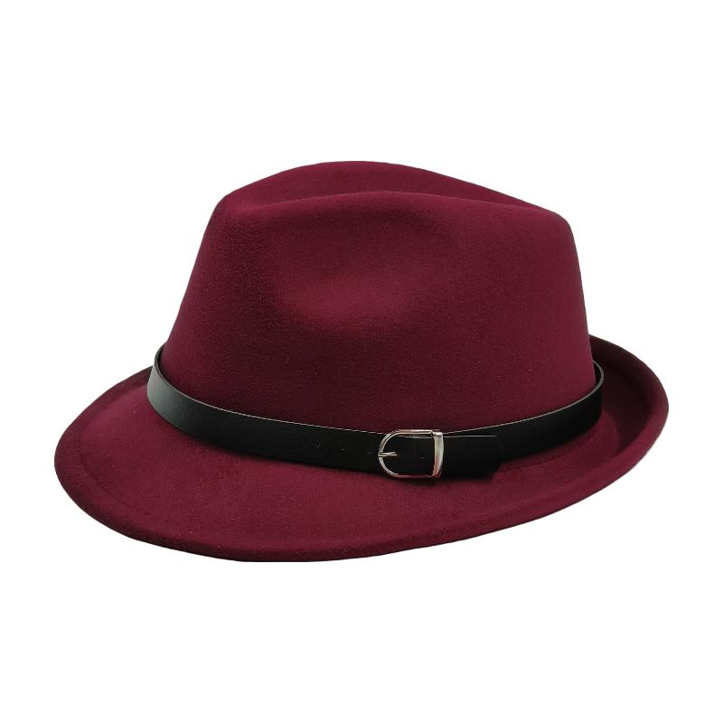 Trilby-Hüte für Herren einfarbiger Fedora-Hut Locken Gentleman Mode Unisex Kurzer Schirm Herbst 2023 Winter Panama klassischer Hut Großhandel