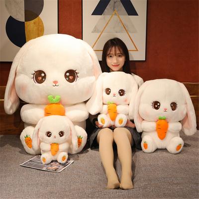 Bonecas Kawaii de Coelho de 30cm Adoráveis Brinquedos de Pelúcia de Coelho de Orelhas Compridas Animais Macios de Pelúcia Almofada Meninas Crianças Presentes de Aniversário Natal