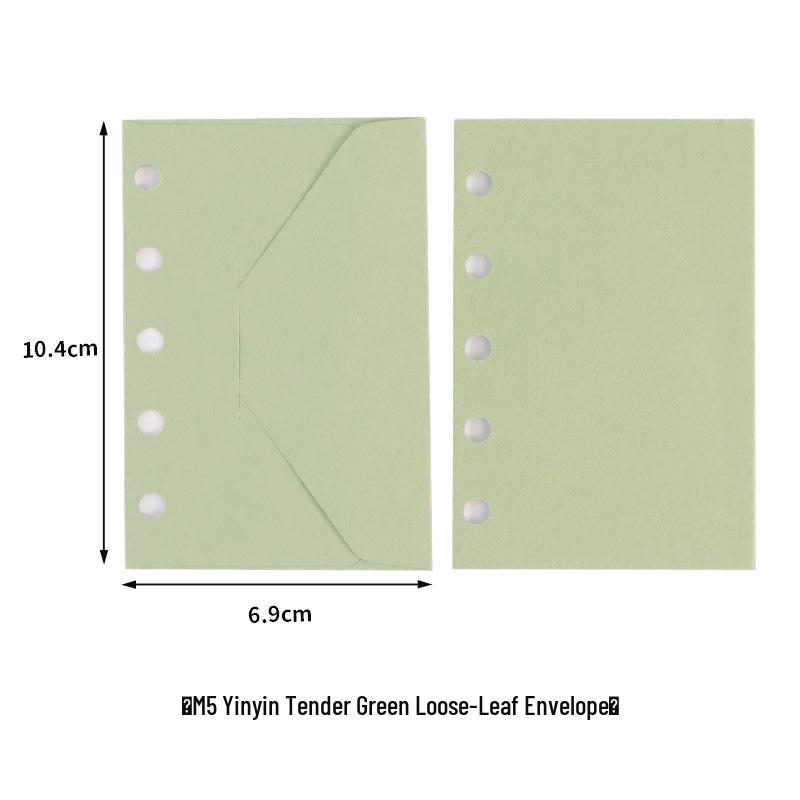 

Блокнот на кольцах M5 с цветными разделителями и мини-конвертом, внутренние листы с пятью отверстиями