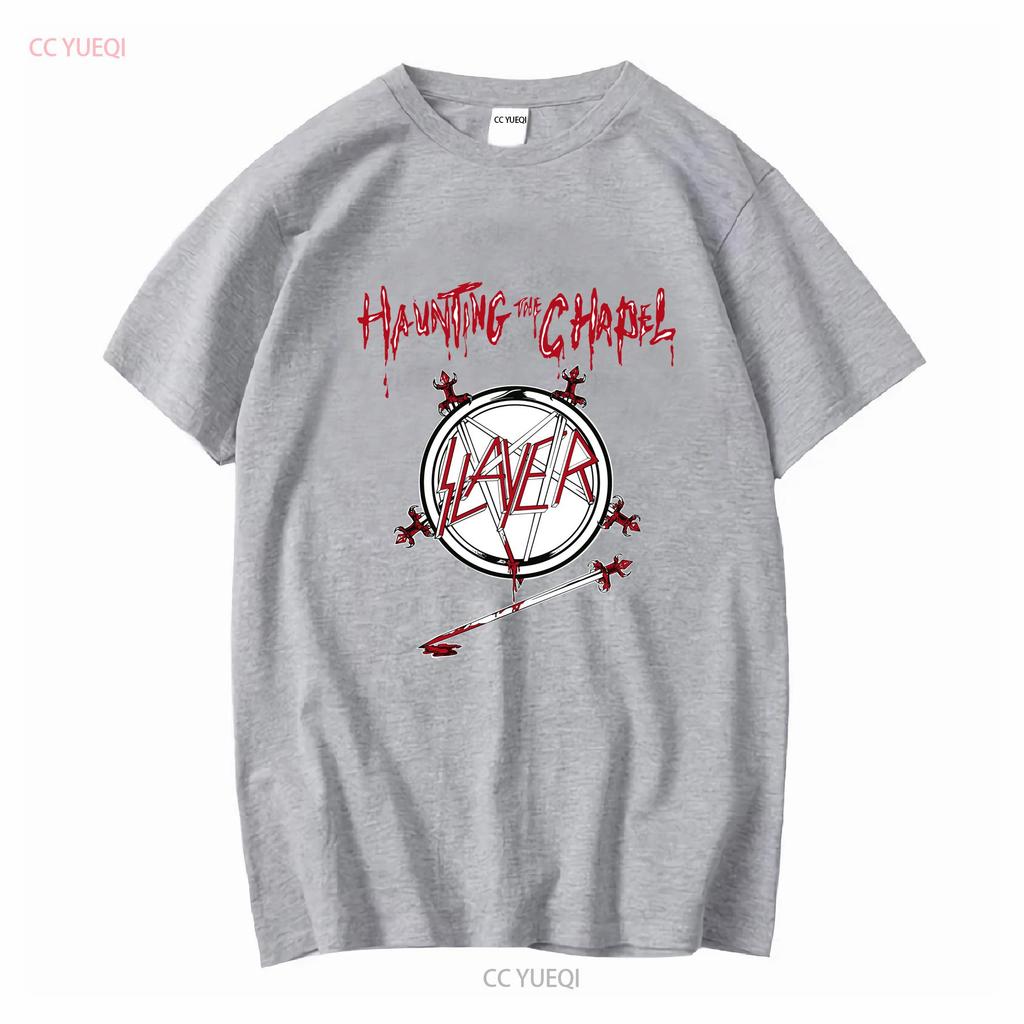 Slayer Haunting The Chapel T Shirt Mens Medium M Heavy Metal vintage Washed Stretched homme streetwear designer clothes Unisex