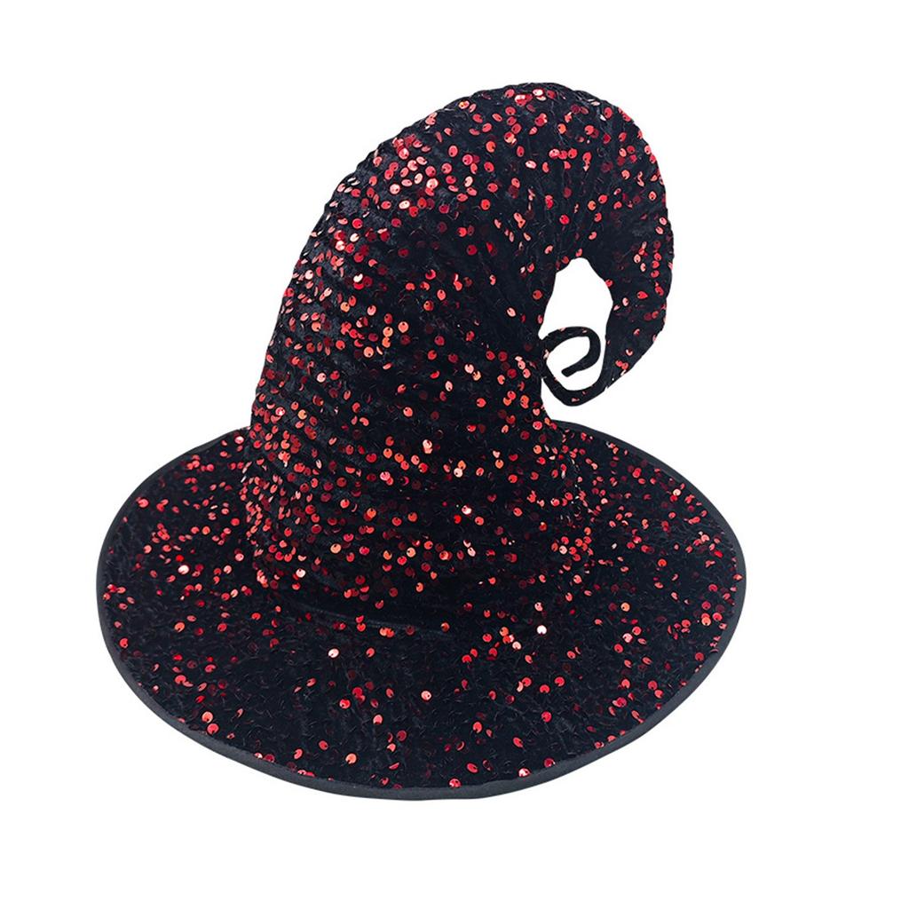 1pc Witch Hat Halloween Witch Hat Sequin Hexenbiest Hat Scene Atmosphere Holiday Party Dress Up Hat Party Accessories