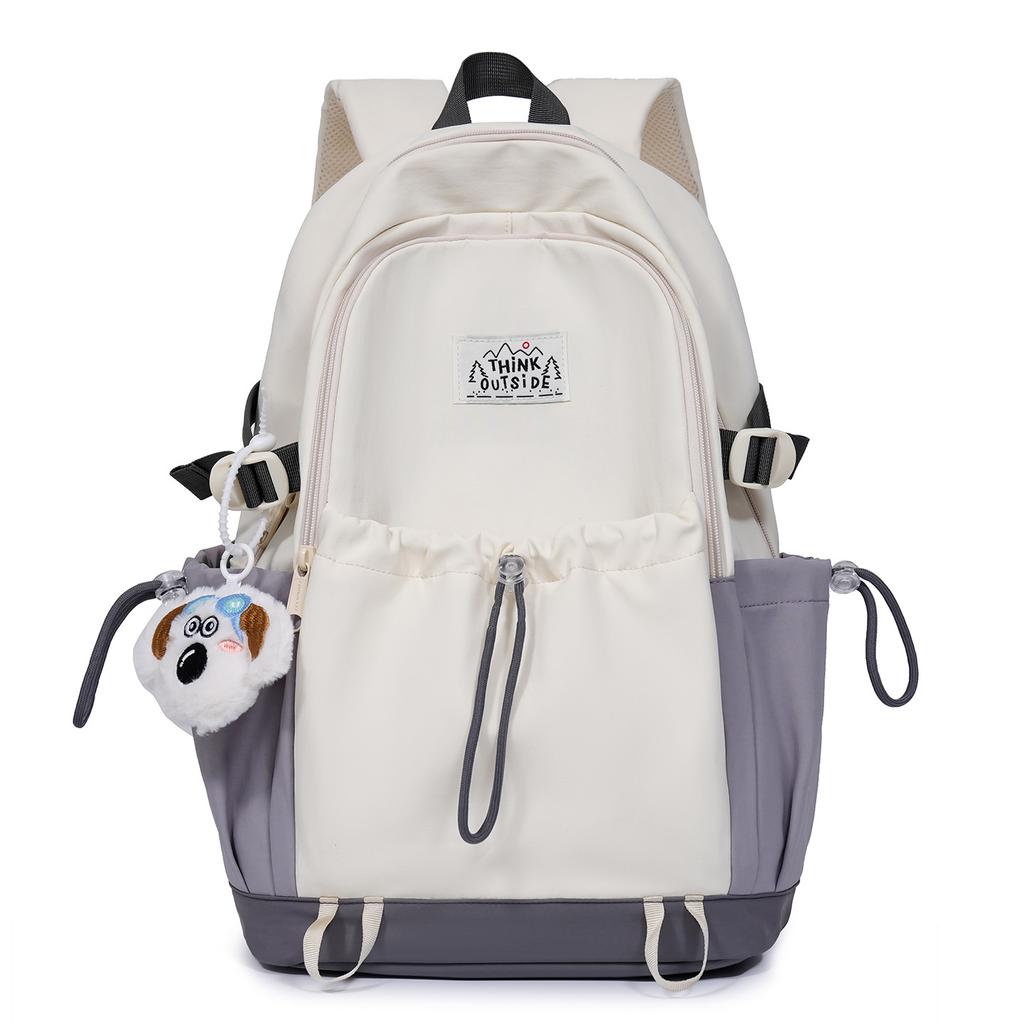 Schoolbag Trendy Versatile Casual Backpack Korean Edition Fashion Color Matching Student School Bag Multifunctional Lightweight Outdoor Sports Bag