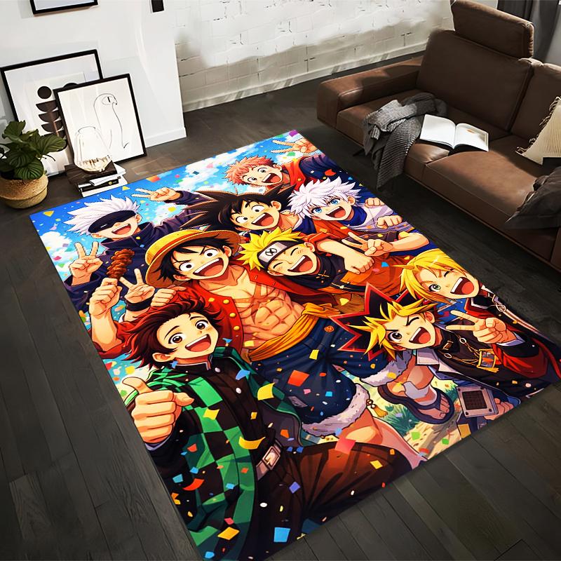 Anime Character Carpet with Colorful Design and Cheerful Patterns Suitable for Use As an Anti-slip for Living Room Bedroom Sofas
