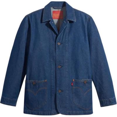 Levis Pioneer Series Loose Fit Simple Comfortable Versatile Long Sleeve Denim Jacket Men Jackets Blue A2691-0000