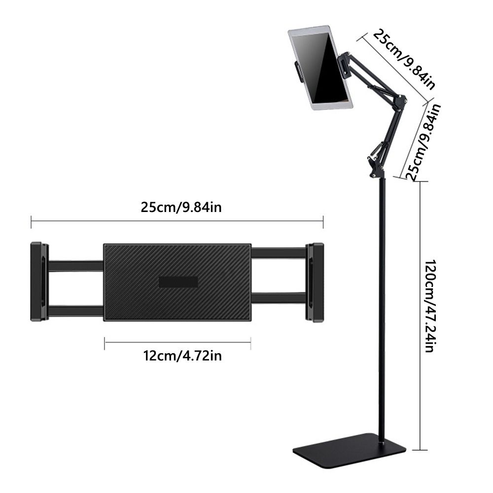 Suport metalic extensibil pentru telefon mobil, suport de podea pentru tablete și smartphone-uri