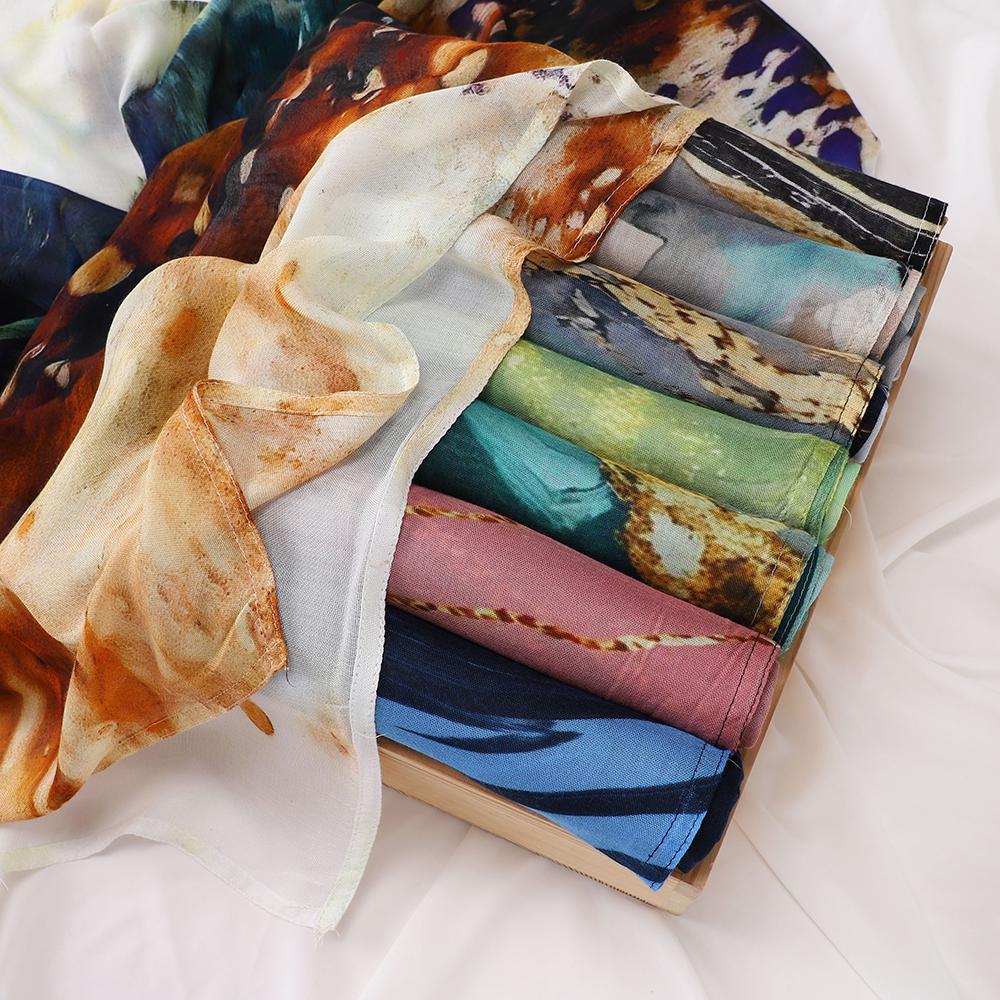 Premium Printed Hijab Headscarf Soft Breathable Hijab Muslim Women Islam Cotton Shawls and Wraps Viscose Modal Hijab