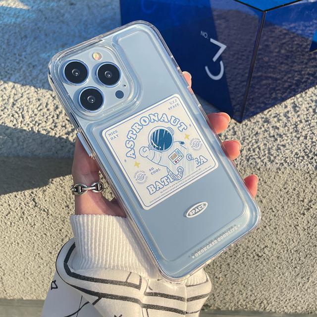 Pro pouzdra na iPhone 13 Pro Max Kreslený astronaut Průhledné pouzdro na telefon Pro iPhone 11 12 Pro Max Xr Xs Max 7 8 Plus X Měkký kryt nárazníku