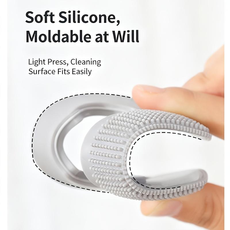 1pcsFlexible Silicone Hair Stick Artifact: Double Hair Removal by Shaving and Sticking