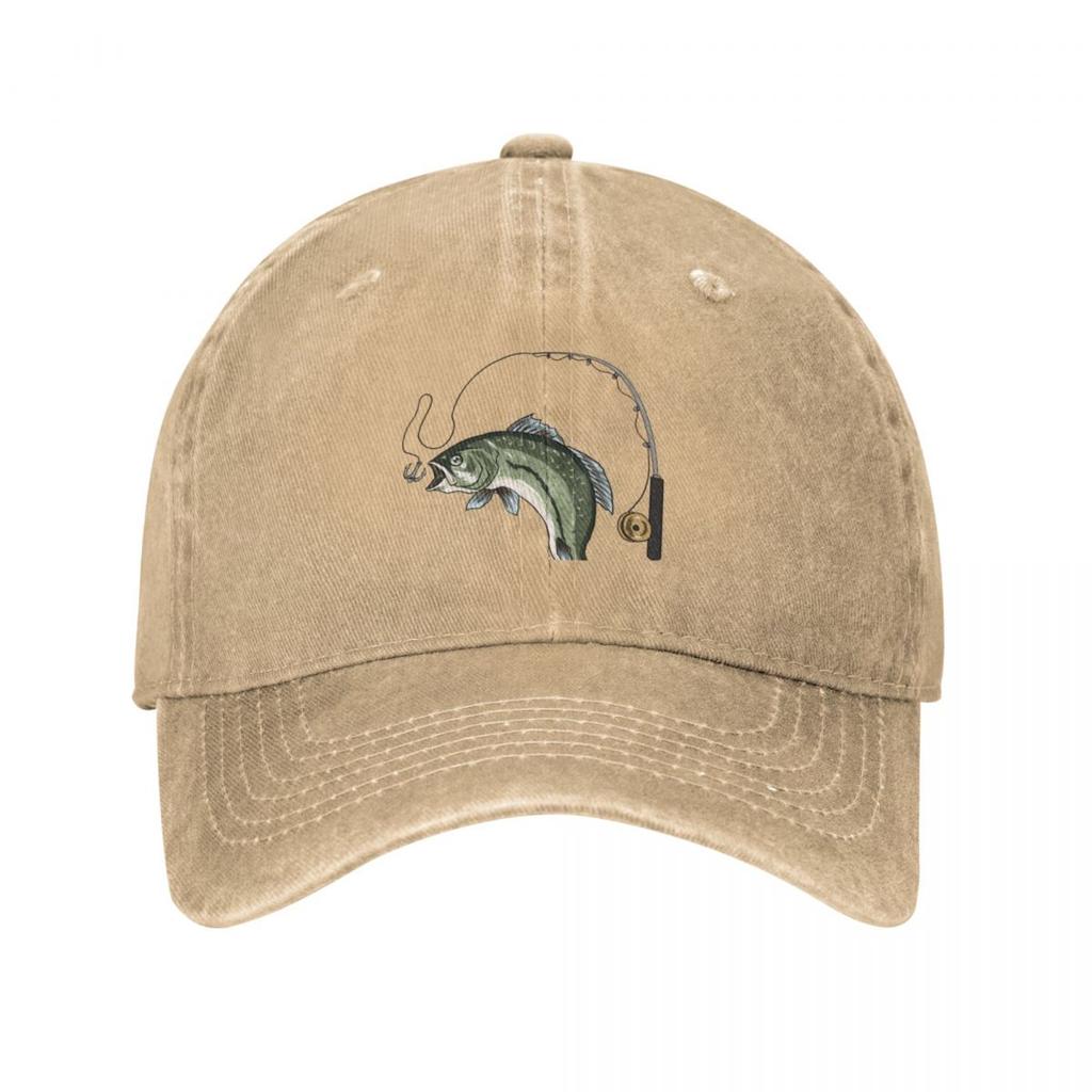 Fisch mit Rute und Rolle Gone FishingCap Cowboyhut Kinderhut Kappe männlich Snapback Cap Frau Hüte Unisex