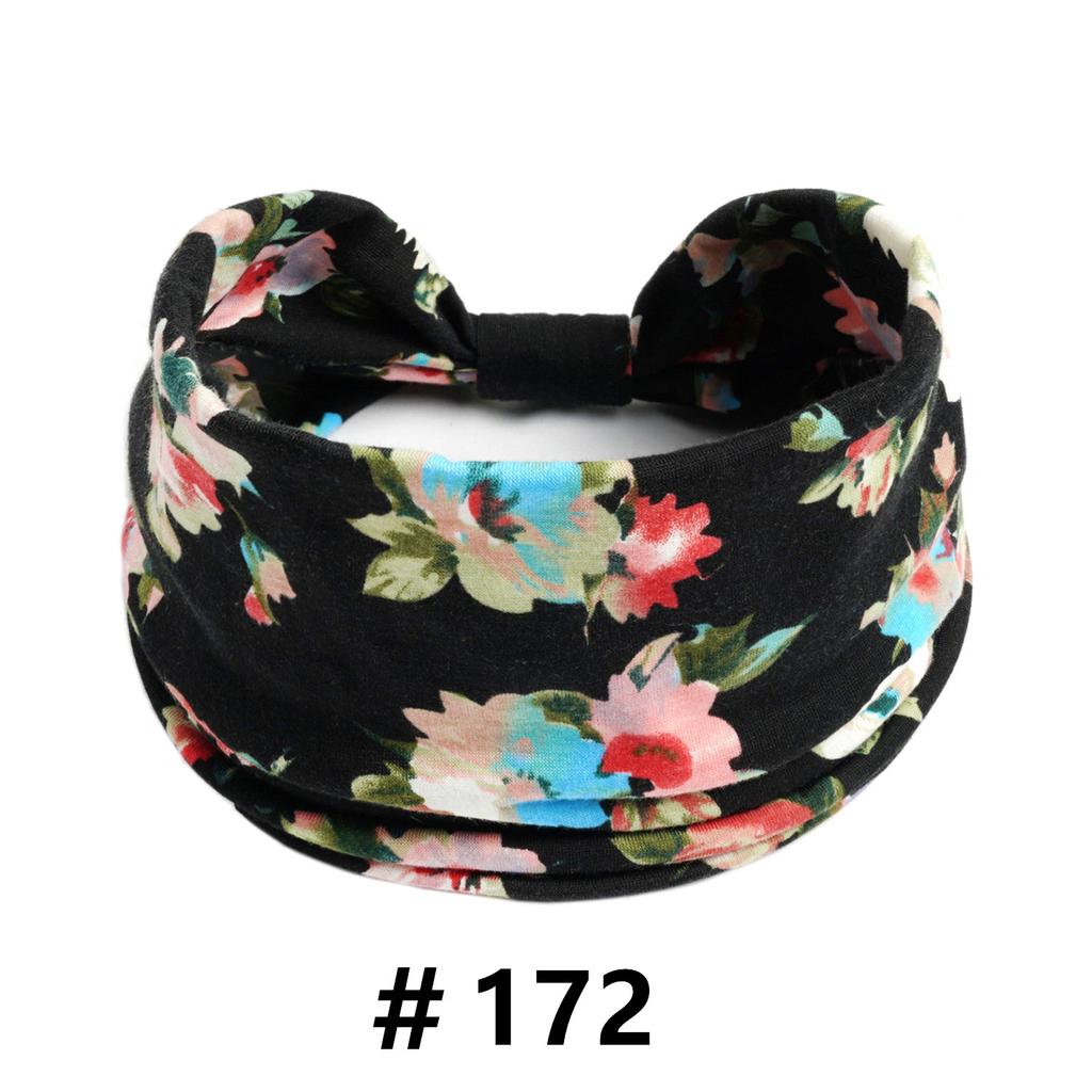 Tiaras Boho para Mulheres Algodão Tiara Larga Elástica Faixa de Cabelo Antiderrapante Treino Yoga Corrida Turbante Envoltório de Cabeça Acessórios de Cabelo