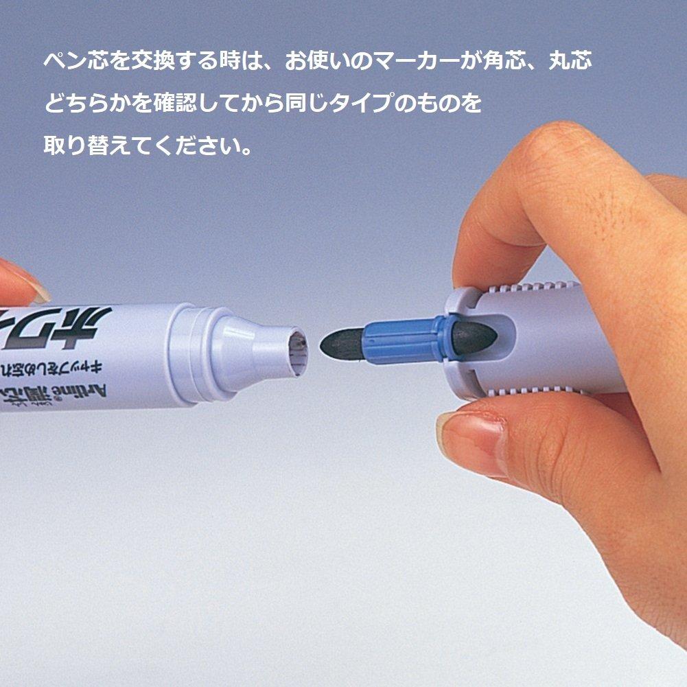 Shachihata Art Line Whiteboard Markers Round Set Dry-In K-527/4W, Tip, 4-Color