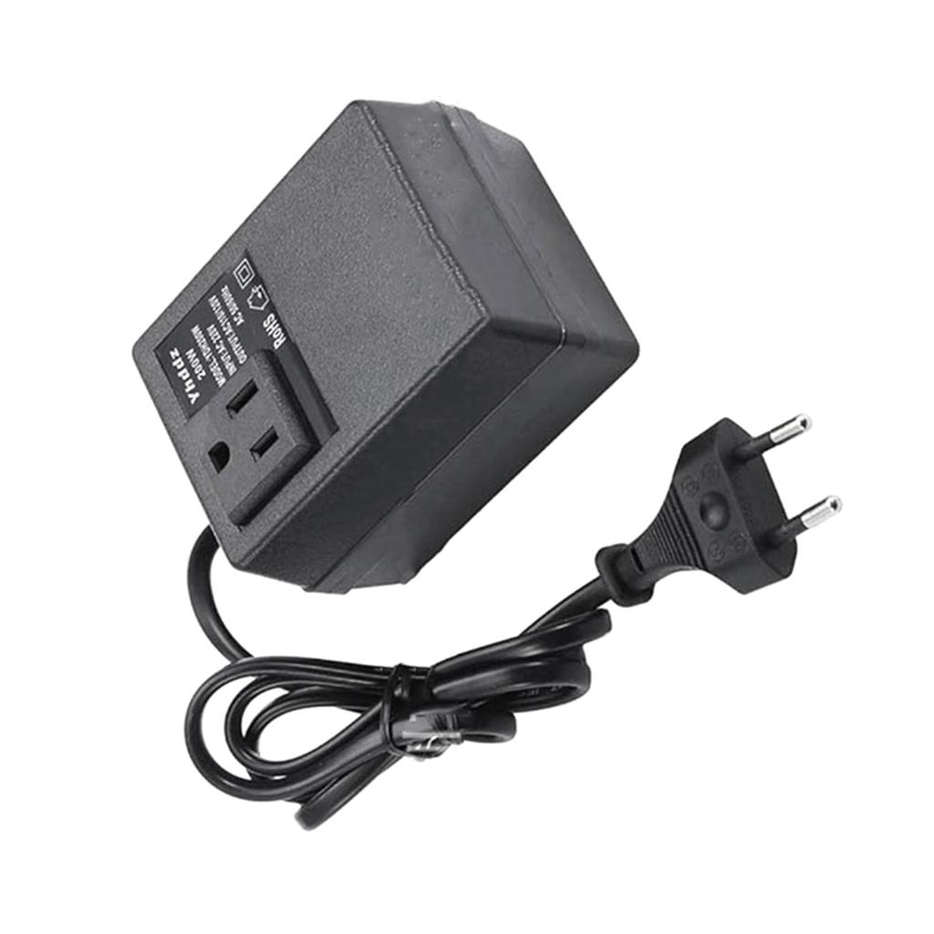 Transformator Convertor de Tensiune 200W EU la US - Transformator Coborâtor 220V la 110V Monofazat Adaptor de Călătorie Stecher EU