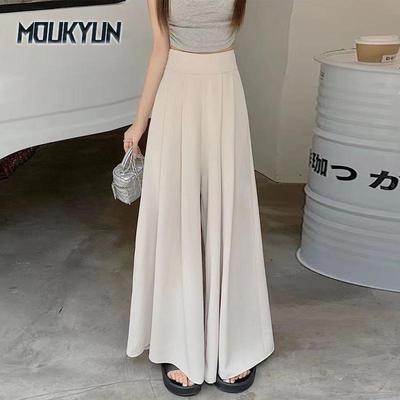 Womens Casual High Waist Loose Wide Leg Pants