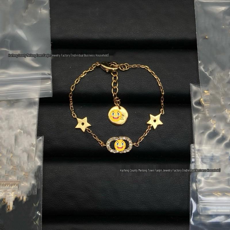 Brățară Damă Djia cu Strat Dublu, Design Stea cu Nas de Porc și Accente Diamantate