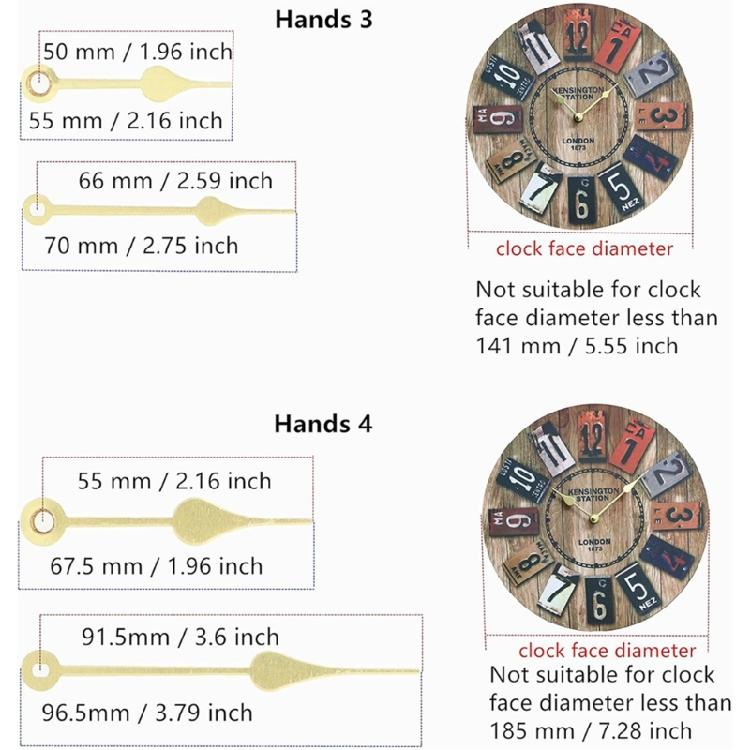 Long Shaft Clock Movement Mechanism Clock Repair Part Replacement