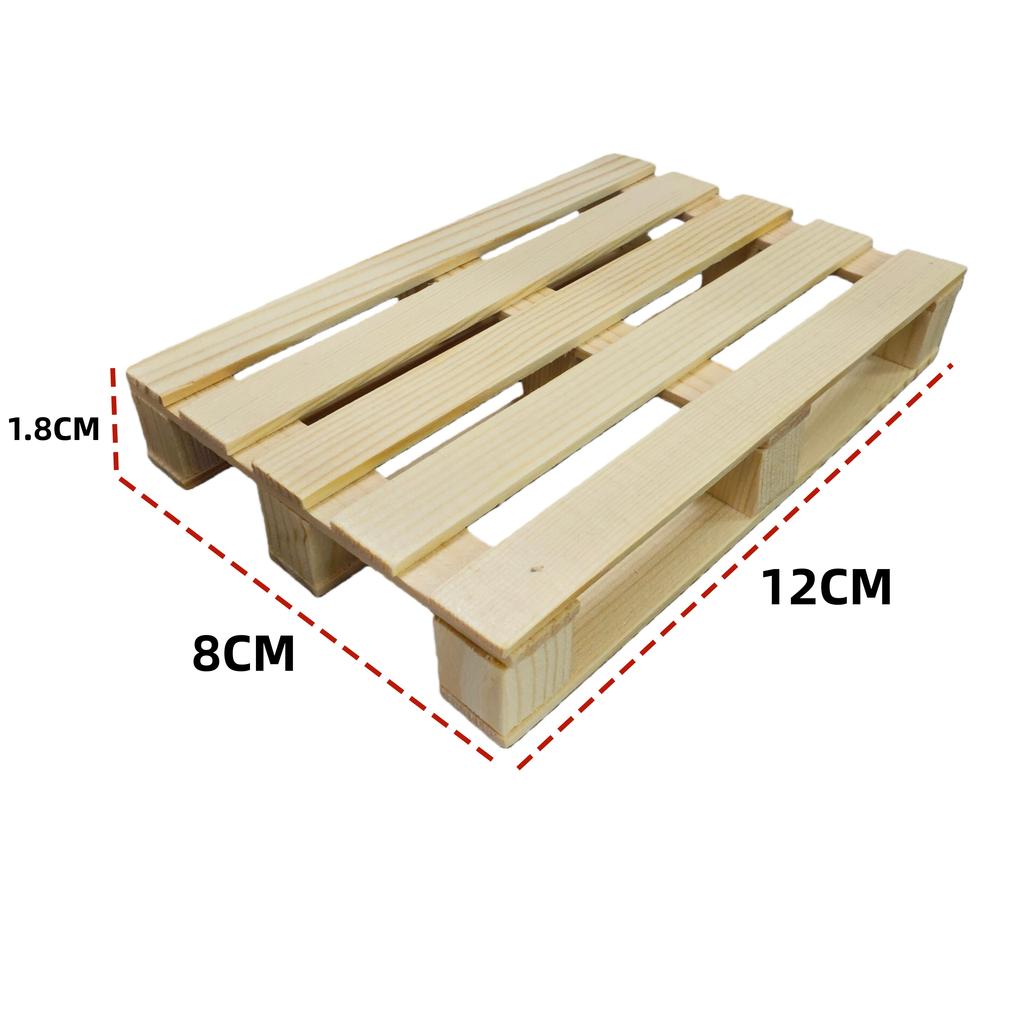 1 szt. Podstawki z drewnianych palet Podkładka pod doniczkę na gorące i zimne napoje Mini drewniana paleta Podstawki pod napoje