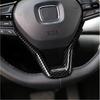 For Honda Accord 10Th Gen 2018     ABS Carbon Fiber Steering Wheel Cover Trim, Fit Sedan LX Sport EX-L Touring Hybrid, 2Pcs