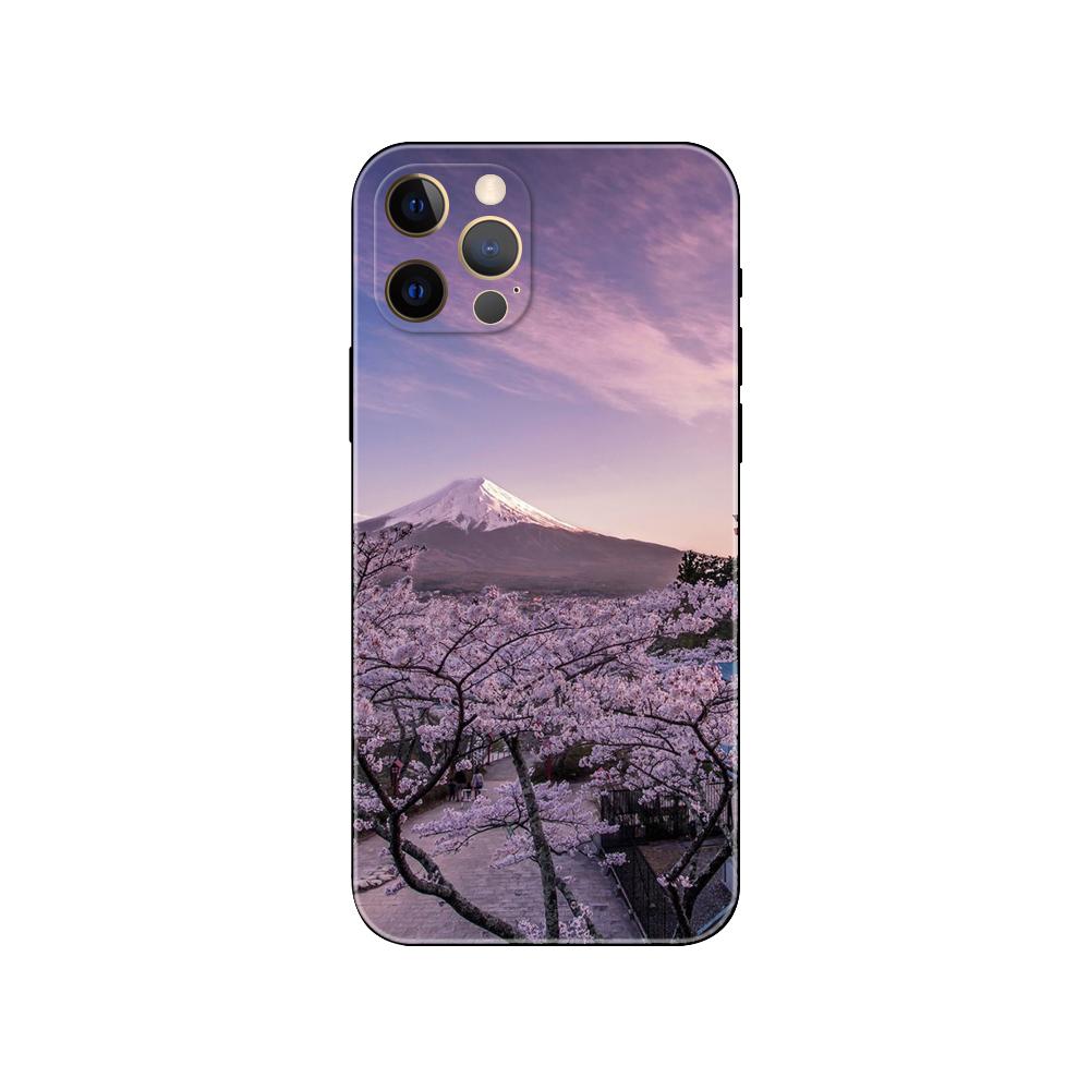 Paradise Japanese aesthetic phone case for iphone 5 2020se 6 6s 7 8 plus x 10 XR XS 11 12 13 mini pro MAX black tpu back cover